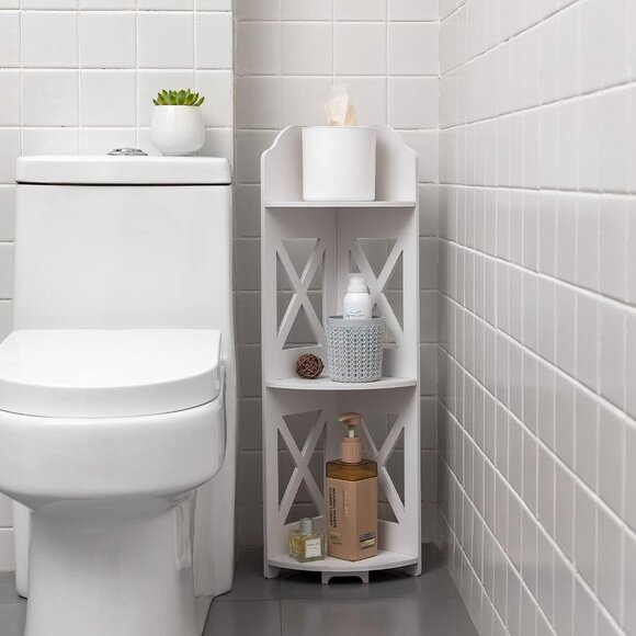 Corner Shelf Stand, Storage Organizer Great for Bathroom, Corner Shelf - Picture 1 of 5